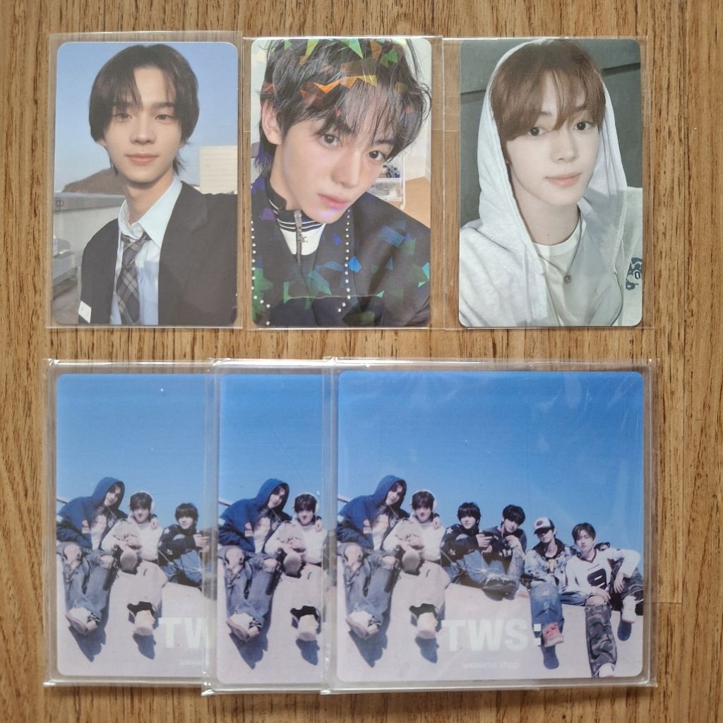 [READY STOCK] OFFICIAL PHOTOCARD PC TWS SPARKLING BLUE TRY WITH US PLAY HARD 1ST 3RD 4TH MINI ALBUM 