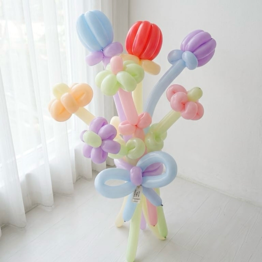 Bunga Balon Twist Balloon Flower Bouquet Estela Hadiah Gift