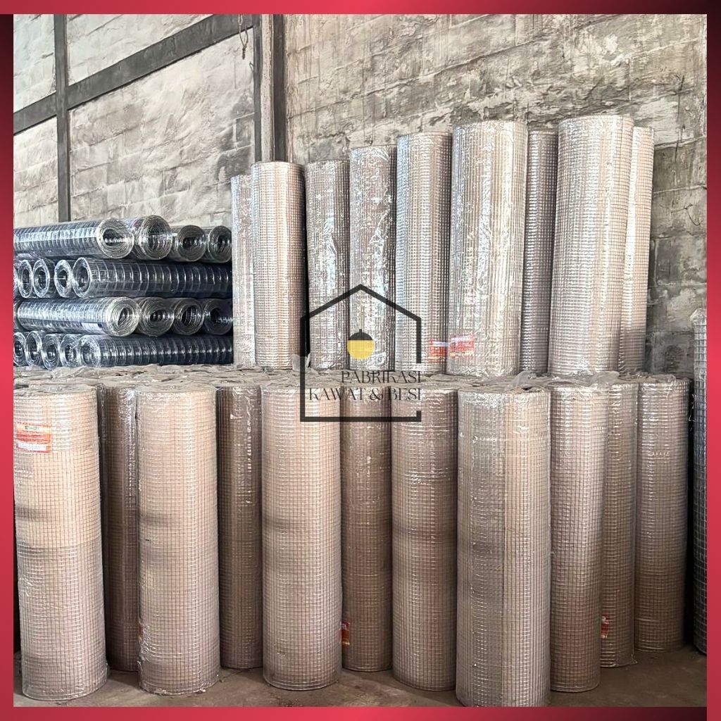 Kawat Loket Galvanis / Ram Mesh Tebal 1,4mm Lubangan 12x12mm Ukuran 1x30Meter | Kawat Kandang Ayam K