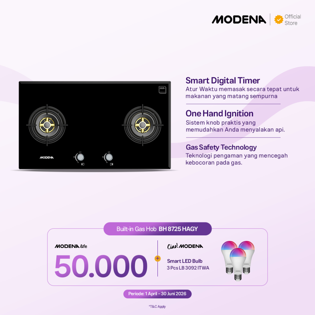 MODENA Built-in Gas Hob - BH 6725 LF