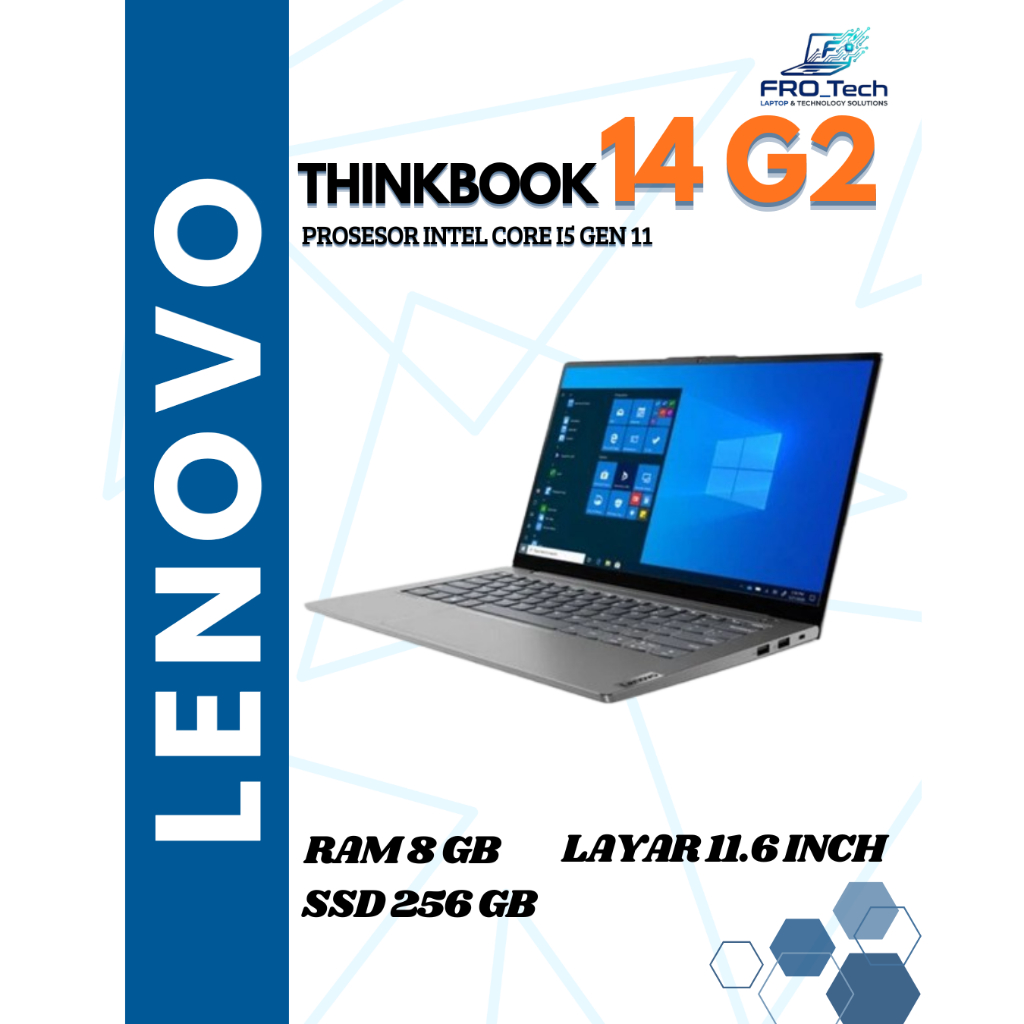 LAPTOP LENOVO THINKBOOK 14 G2 INTEL CORE I5 GEN11 RAM 8GB SSD MURAH BERGARANSI