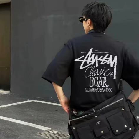 [FAST PO] Stussy SS25 Classic Gear Tee Pigment Dyed Crew Neck T-Shirt Unisex Brand New
