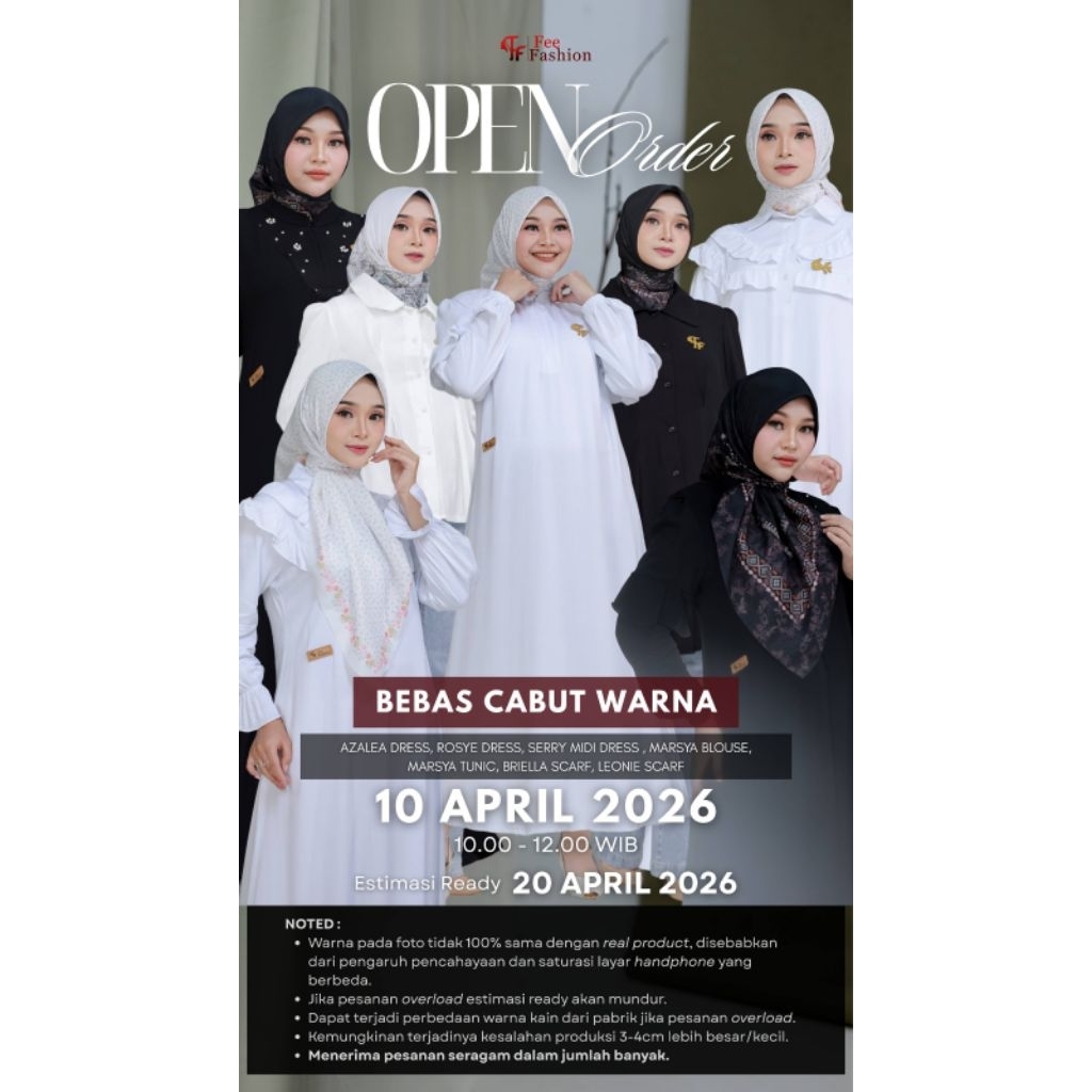 READY STOK SERIES BLACK & WHITE//MARSYA BLOUSE & TUNIC, AZALEA DRESS, ROSYE DRESS & SERRY MIDI DRESS