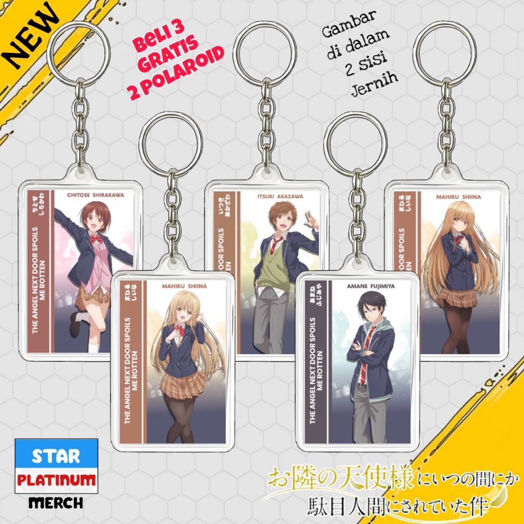 Gantungan Kunci Otonari no Tenshi-sama - Keychain The Angel Next Door Spoils me Rotten - Ganci Anime