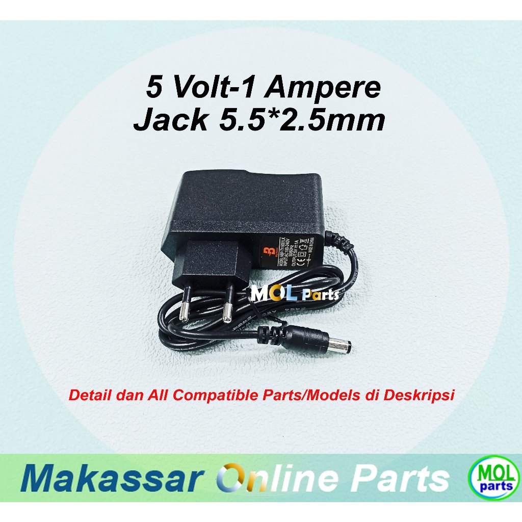 Adaptor 5V 1A  Modem Router CCTV Adaptor 5 Volt 1 Ampere 5.5x2.5