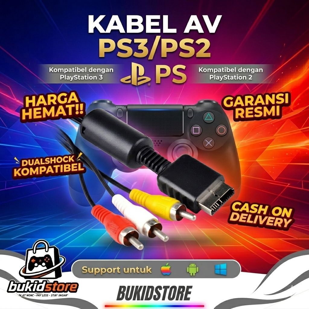 BARU KABEL AV PS2 PS3