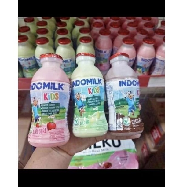 Indomilk kids 190ml botol KARTON isi 24