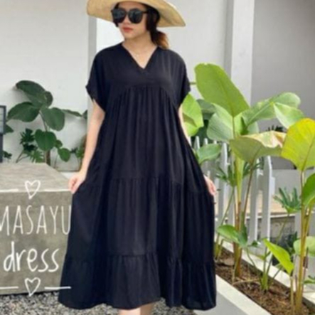 BAJU WANITA MIDI DRESS REMPEL / DRESS MIDI REMPEL JUMBO / MIDI DRESS REMPEL