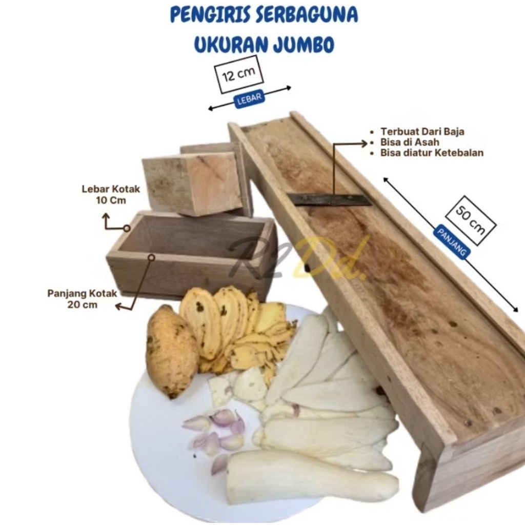 Alat Pengiris Keripik Manual Kayu Serut Singkong Kentang Ubi Kunyit Jahe Bawang Merah Slicer Tipis C