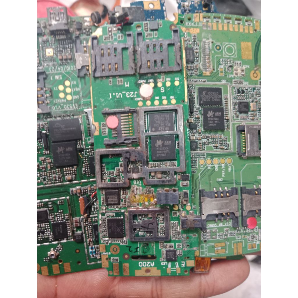 7 pcb hp rongsok ic logo M berat 115 gram
