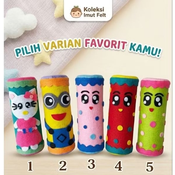 Celengan Flanel Karakter Lucu dari Kreatif Kerajinan Tangan