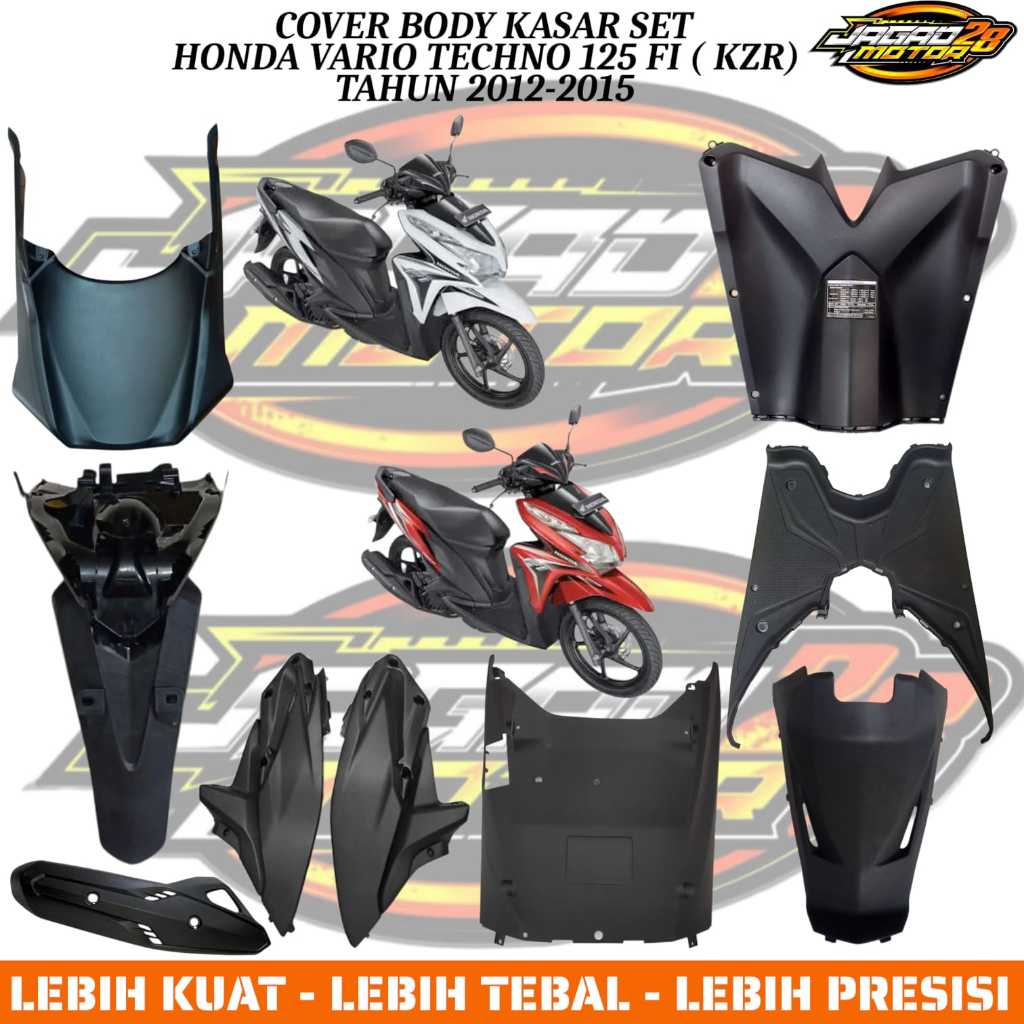 WITOR - Cover Bodi Body Dek Dasbor Kasar Full Fullset Honda Vario Techno 125 Fi Old Th 2012 2013 201