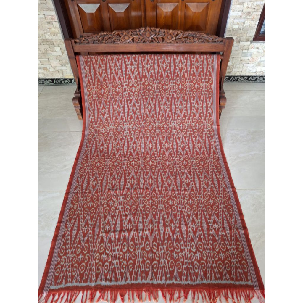 Tenun Dayak Kalbar Coklat Kain Tenun Dayak Sintang Kalimantan