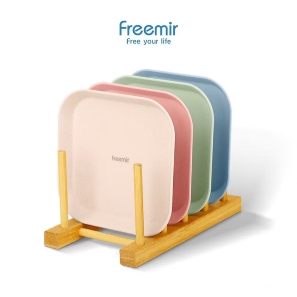 piring jerami persegi / kotak 14cm freemir