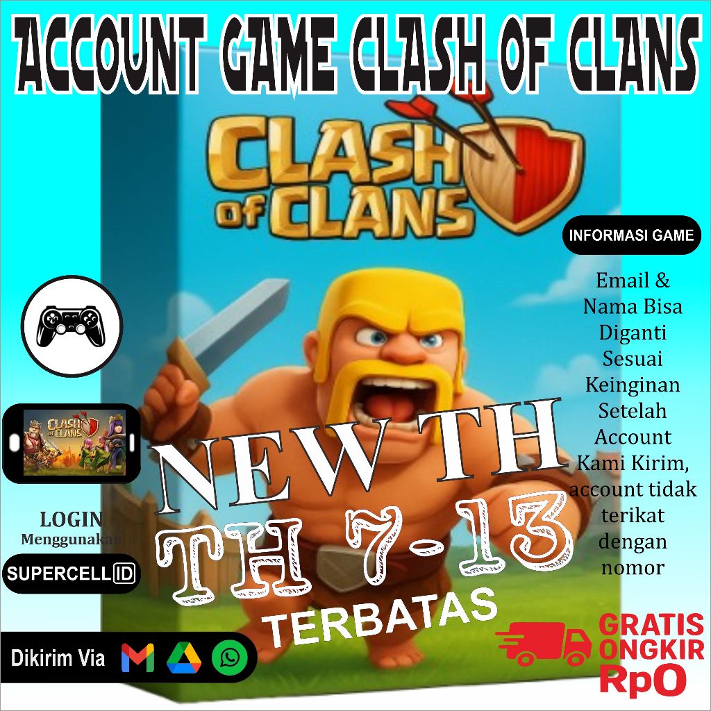 Akun game strategi perang desa Clash Of Clans (COC)