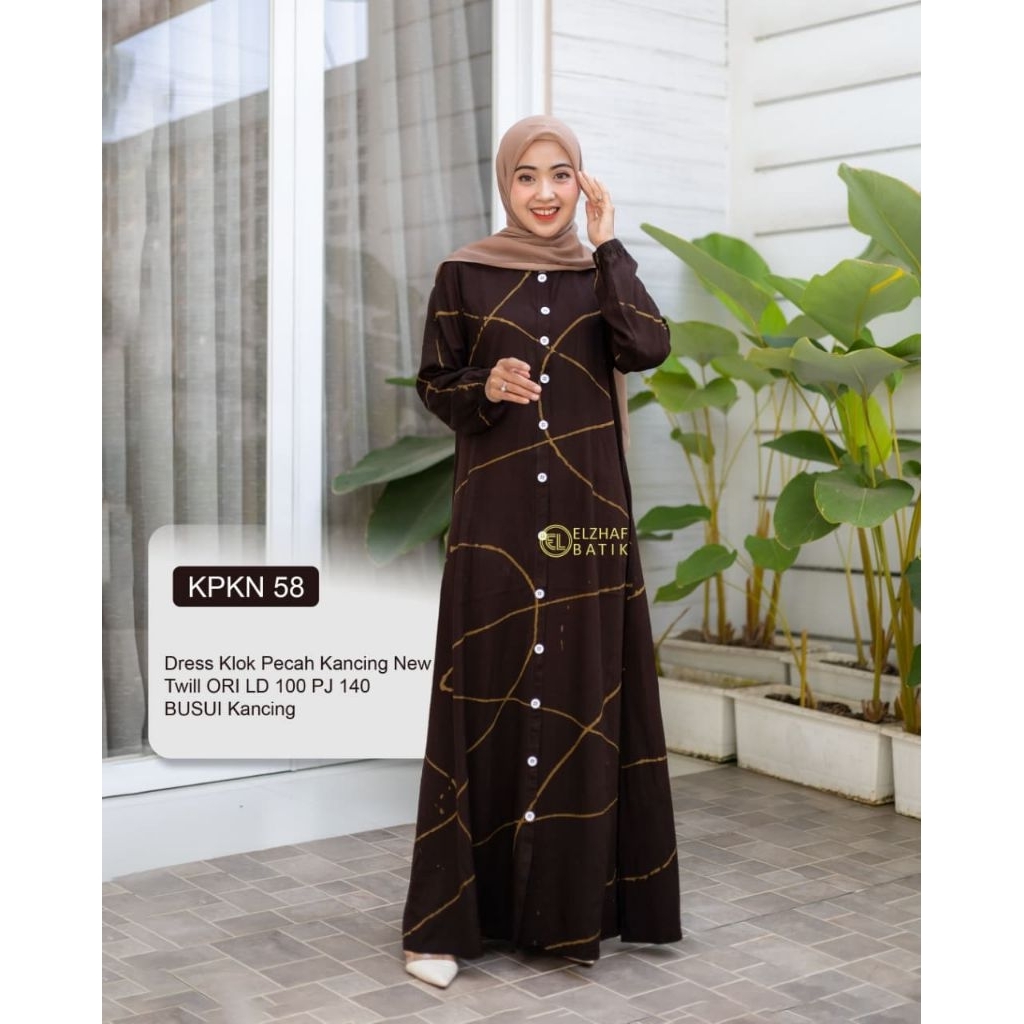 Gamis twill Ld 100/ Elzhaf/ Dress twill premium/ Twill motif
