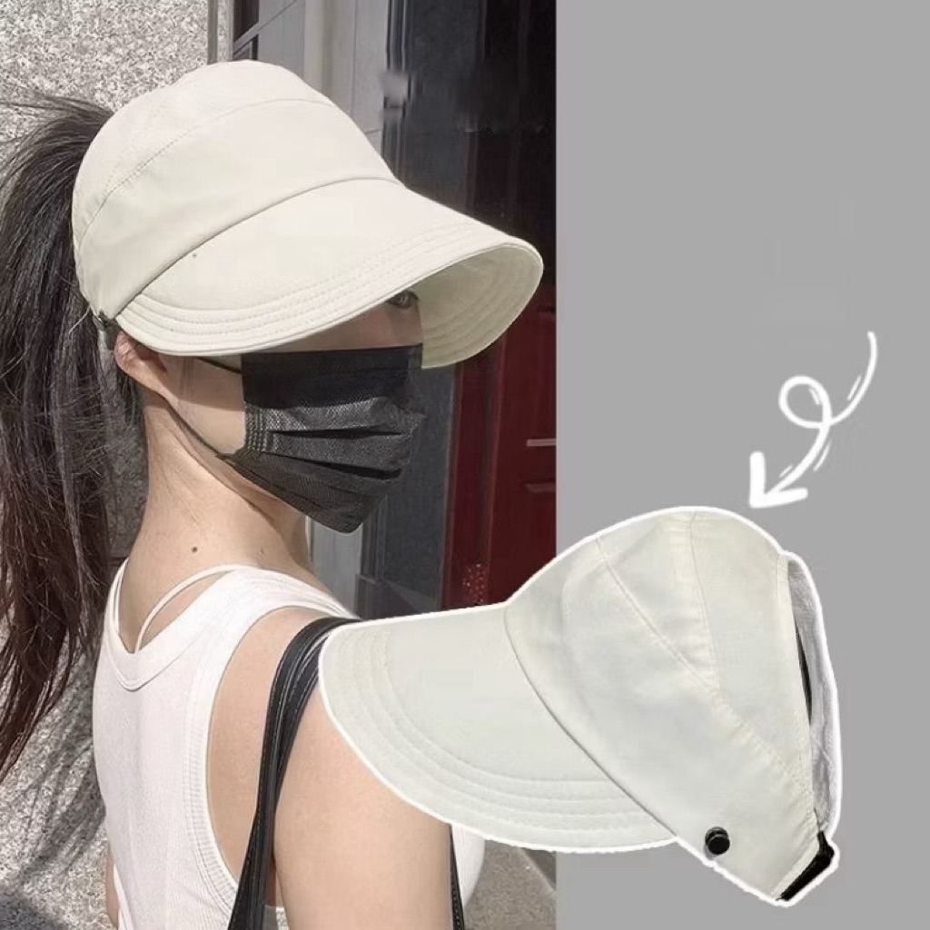 Topi Wanita Lindungi Kulit dari Sinar Matahari, Desain Stylish Korea
