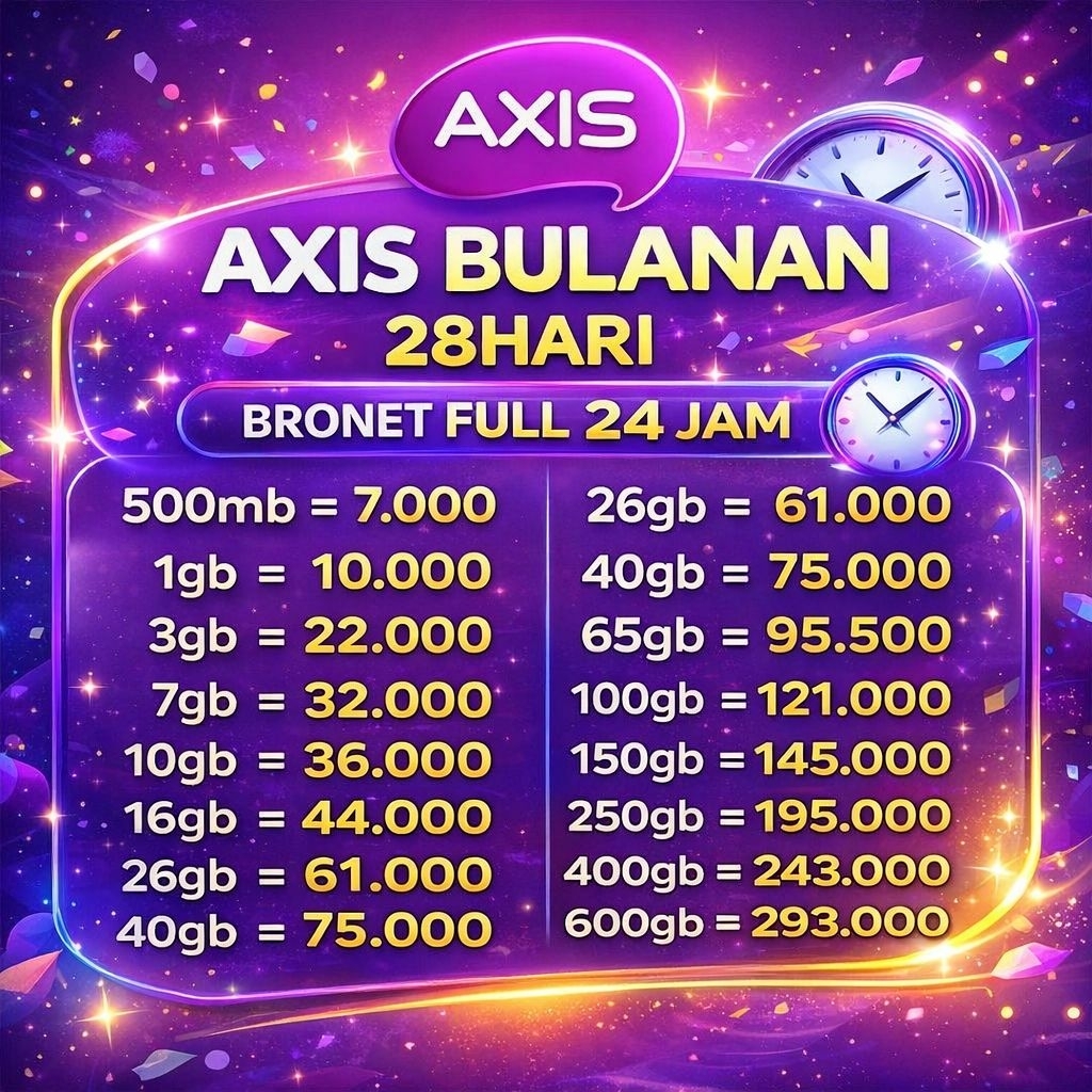 Paket Axis Bronet Bulanan Murah