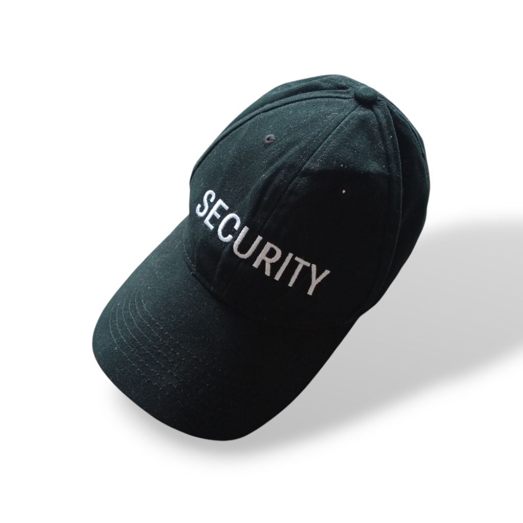 Topi Security hitam bordir brand Rotcho original preloved