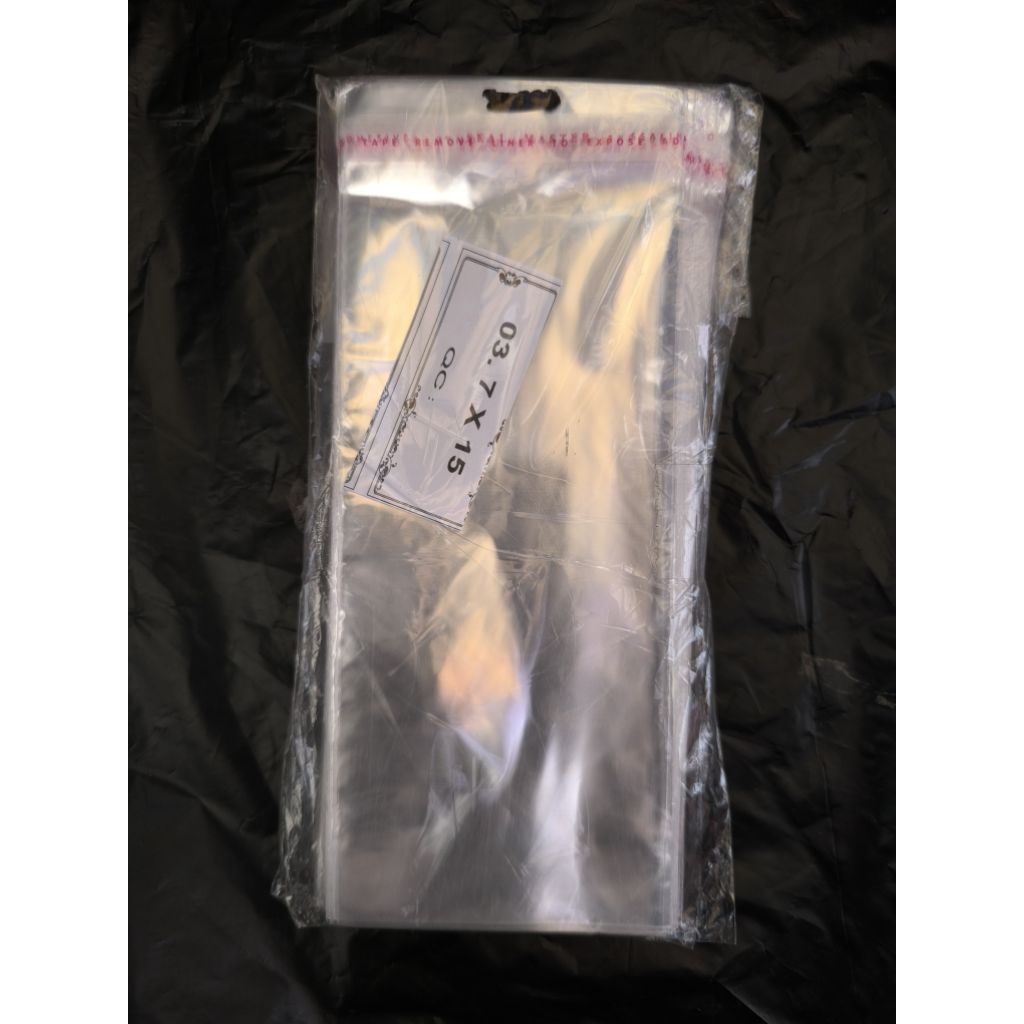 Plastik OPP Lem Seal Tipis 7x15