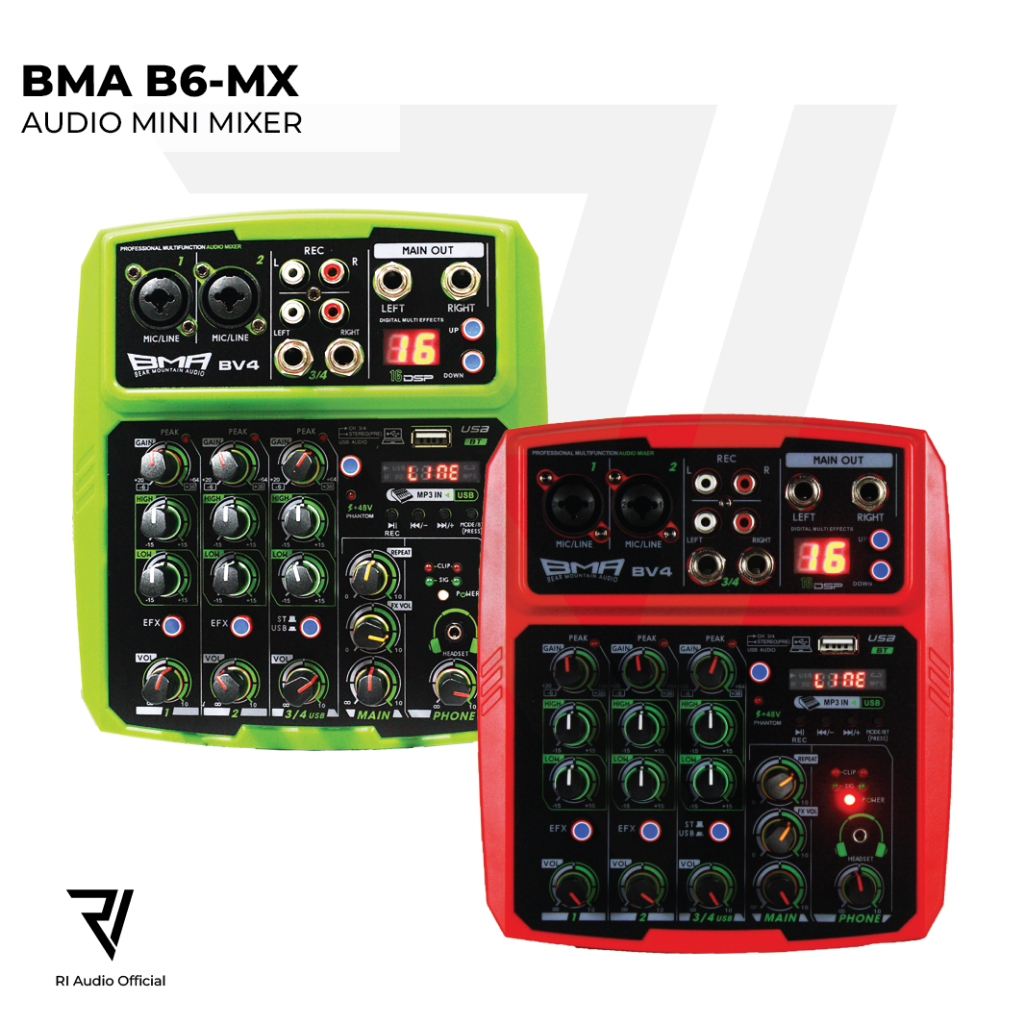 Mini Mixer BMA B6-MX 6 Channel / Mini Audio Mixer 6 CH