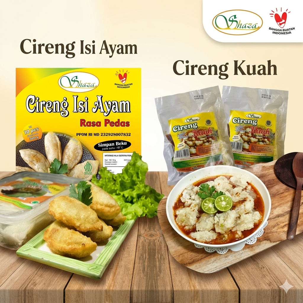 SHAZA CIRENG KUAH - Cireng Isi Ayam Pedas - Kheiza Frozen