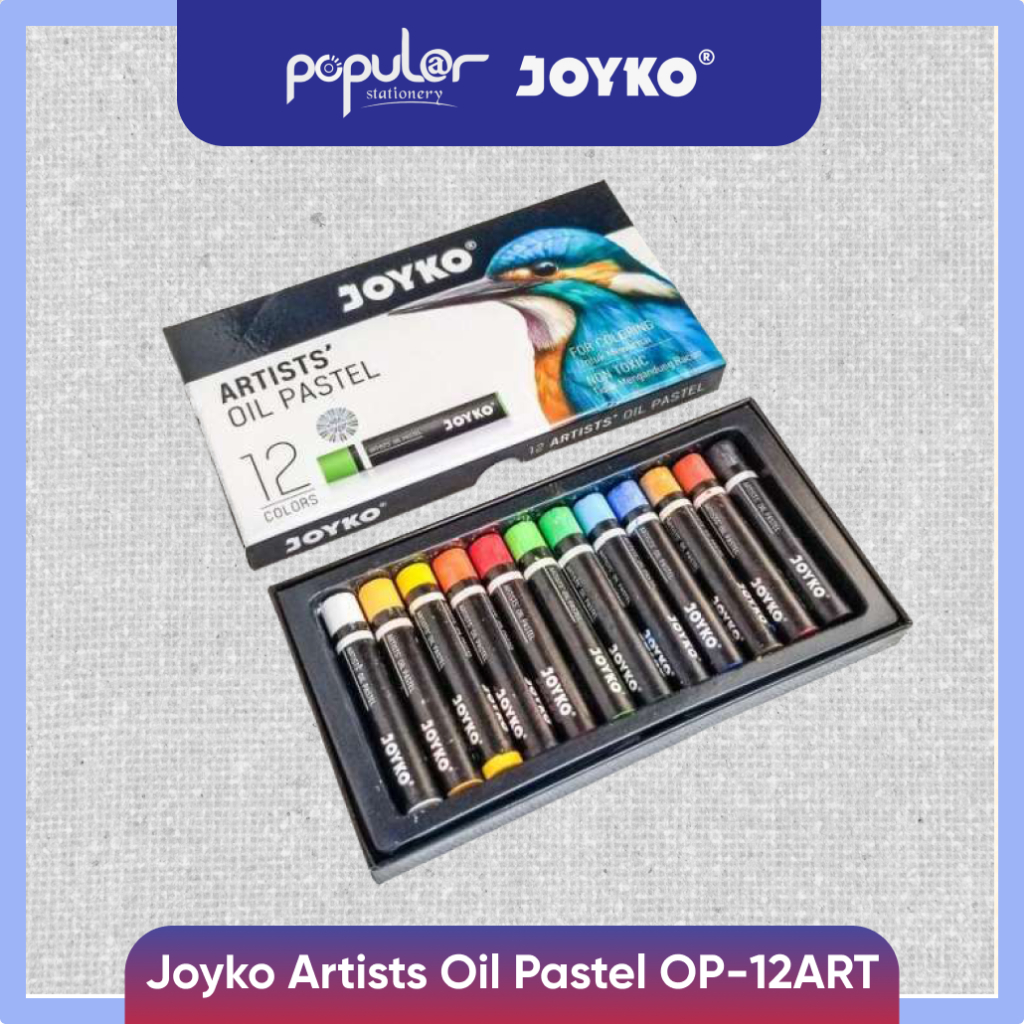 Joyko Artists Oil Pastel OP-12ART | Cat Krayon Minyak Joyko 12 Warna | Oil Pastel Artist Joyko 12 Co
