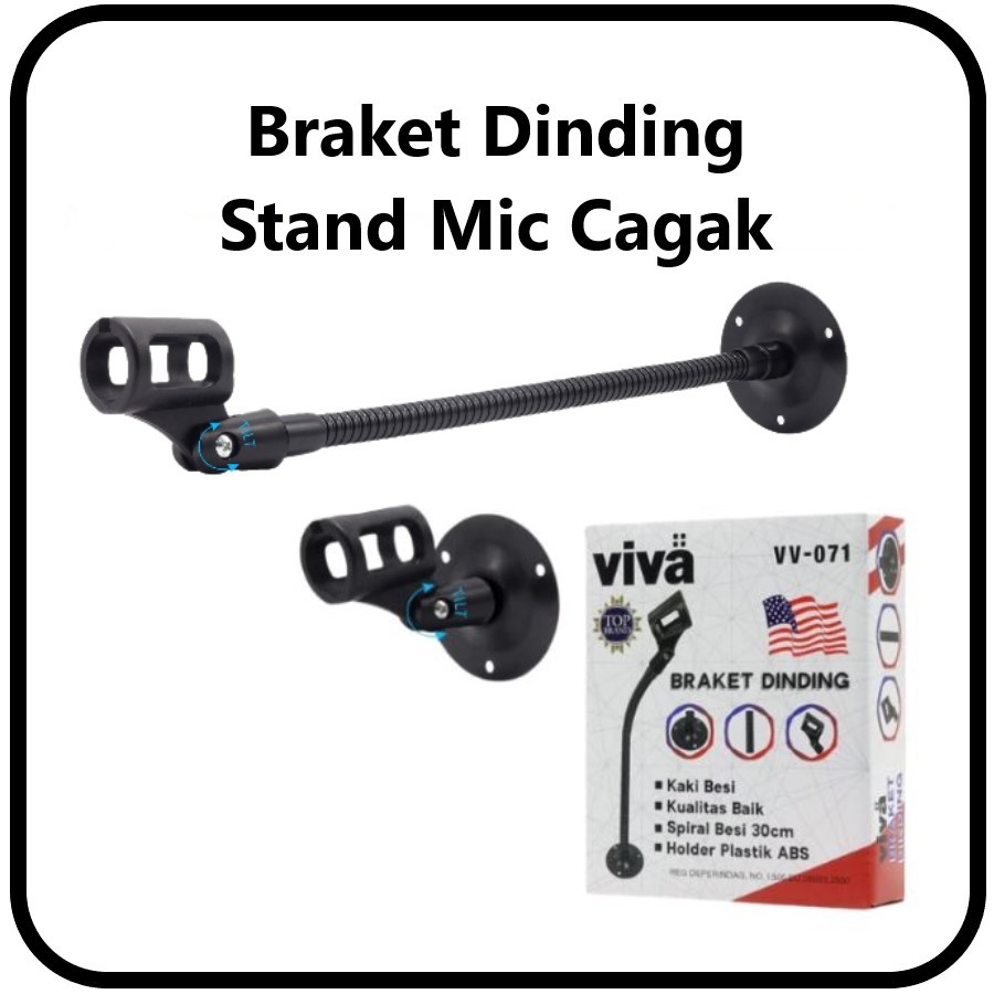 Braket Dinding Stand Mic Cagak Microphone Dinding VV - SMU