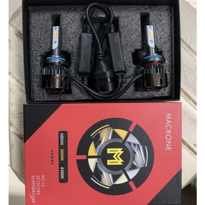 Lampu mobil LED 3 warna MC16 MACRONE H11