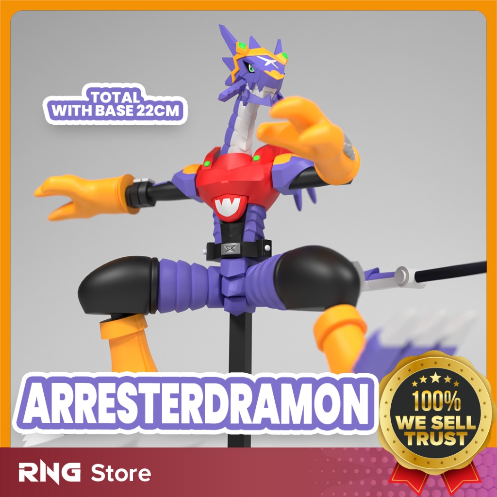 Arresterdramon Champion Digimon Figure Toys Figurine Statue