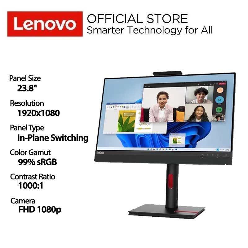 Lenovo Monitor ThinkCentre TIO 24 Gen5 60Hz 1920x1080 23.8" Include Asuransi
