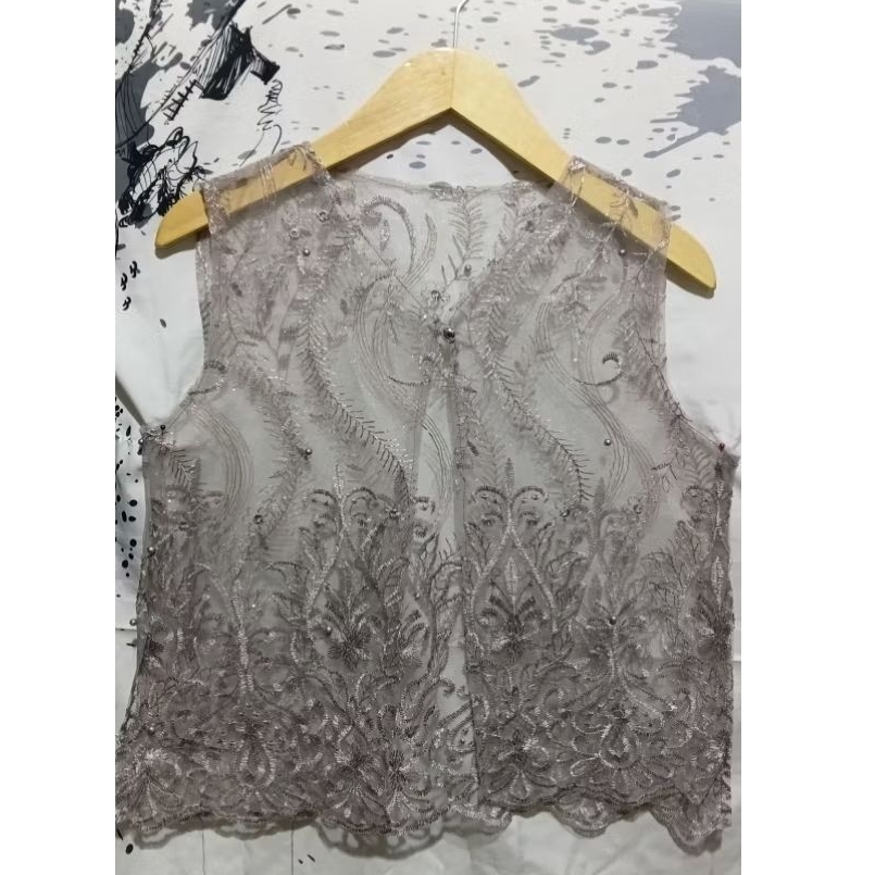 Vest brukat wanita/Ld 102/panjang 51/Rompi Brukat wanita dewasa/Rompi cantik/baju lebaran