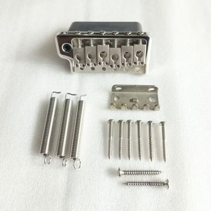 (Rekondisi) Bridge Gitar Original PRS SE 6 Bolt Semi Updown Chrome Cosmo Tanpa Handle Part