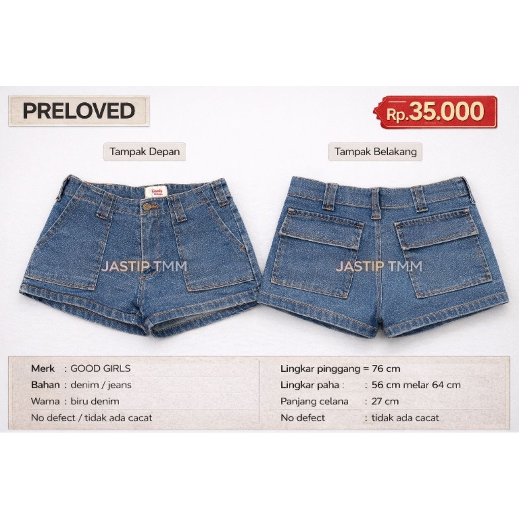 PRELOVED SUDAH CUCI GOSOK - HOTPANS / CELANA PENDEK MEDAN