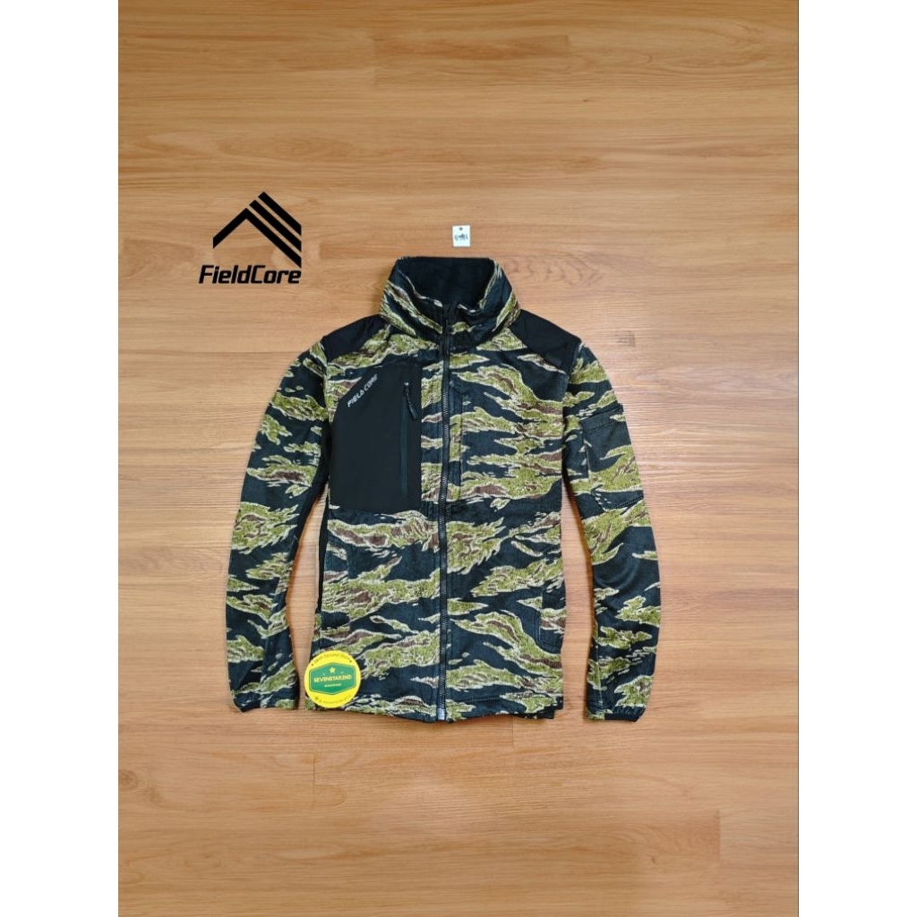 fieldcore casual tiger stripes hidden hoodie jacket