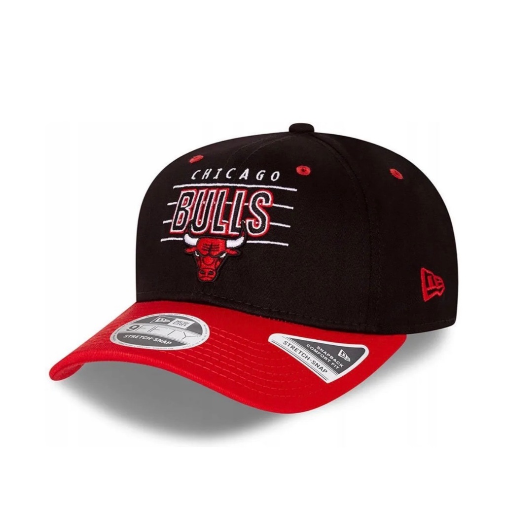 New Era 9FIFTY Chicago Bulls Stretch-Snap - Black/Red Original