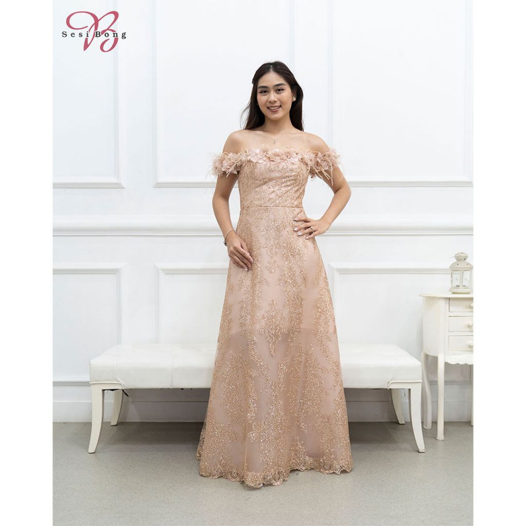 Gaun Pesta 1152 Rose Gold