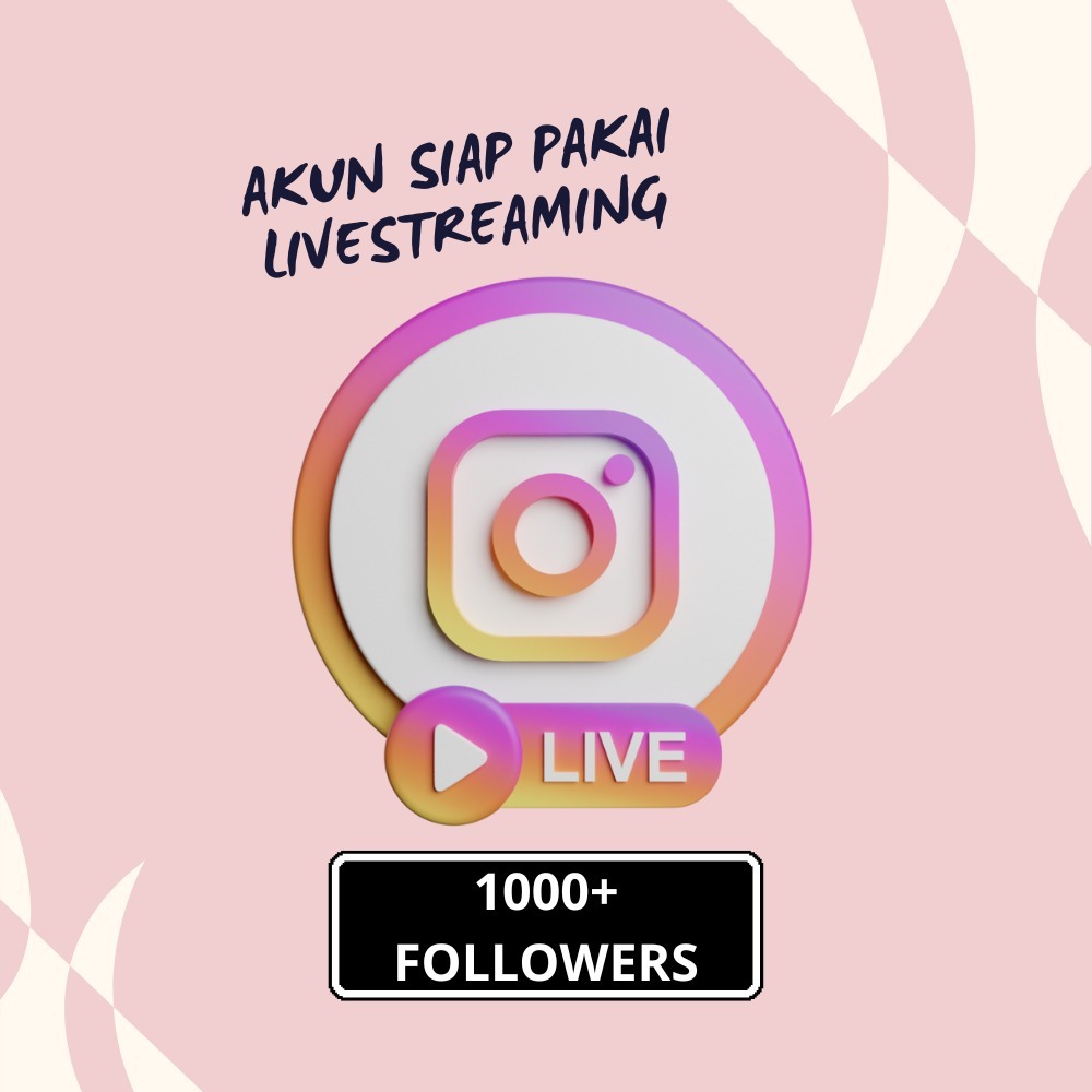 AKUN IG FOLLOWERS 1K–3k+ | BISA LIVE | SIAP PAKAI & BERGARANSI