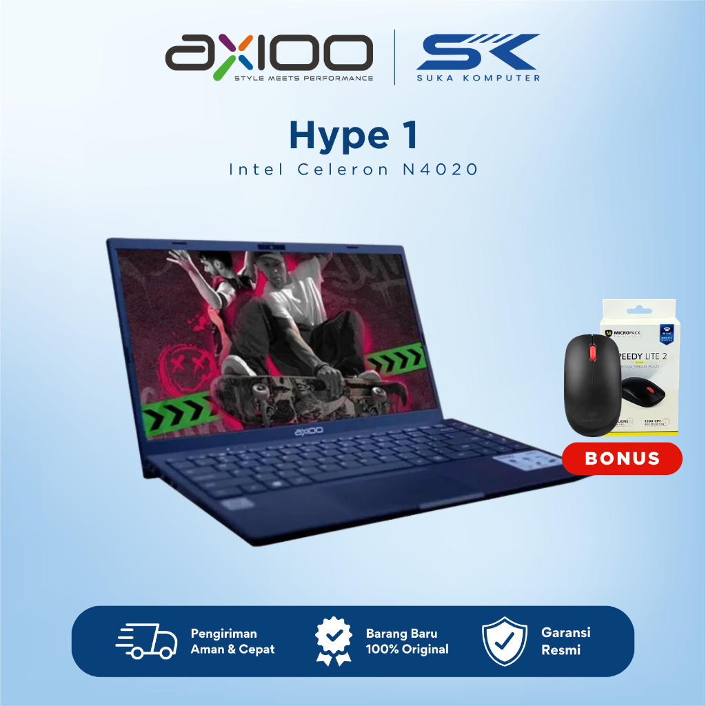 Laptop Axioo MyBook Hype 1 /Celeron N4020/4GB/128GB SSD/14"/Windows 11 Notebook
