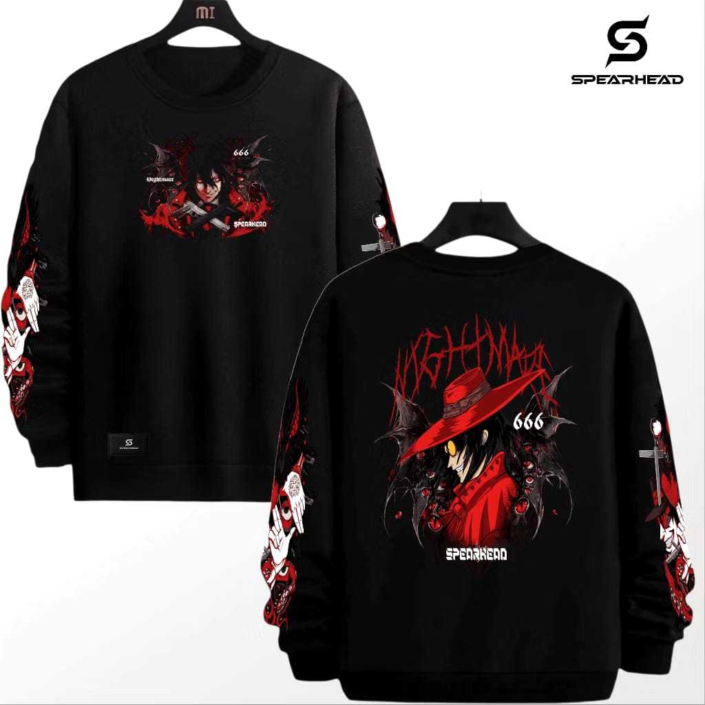 Crewneck Hoodie Sweater Pria Tokyo Sweater Anime Jepang Korea Hoodie Ukuran M L XL XXL