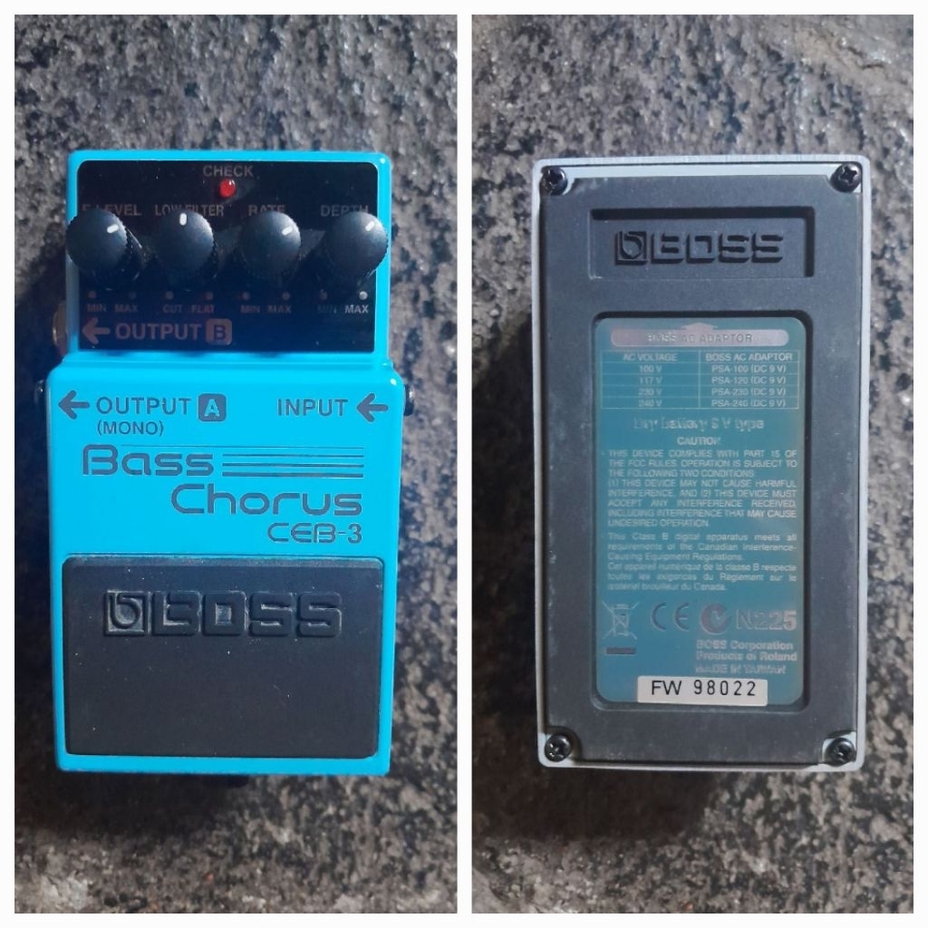 Efek Bass - Boss Bass Chorus CEB 3 - Made in Taiwan ( Like New 98% )
