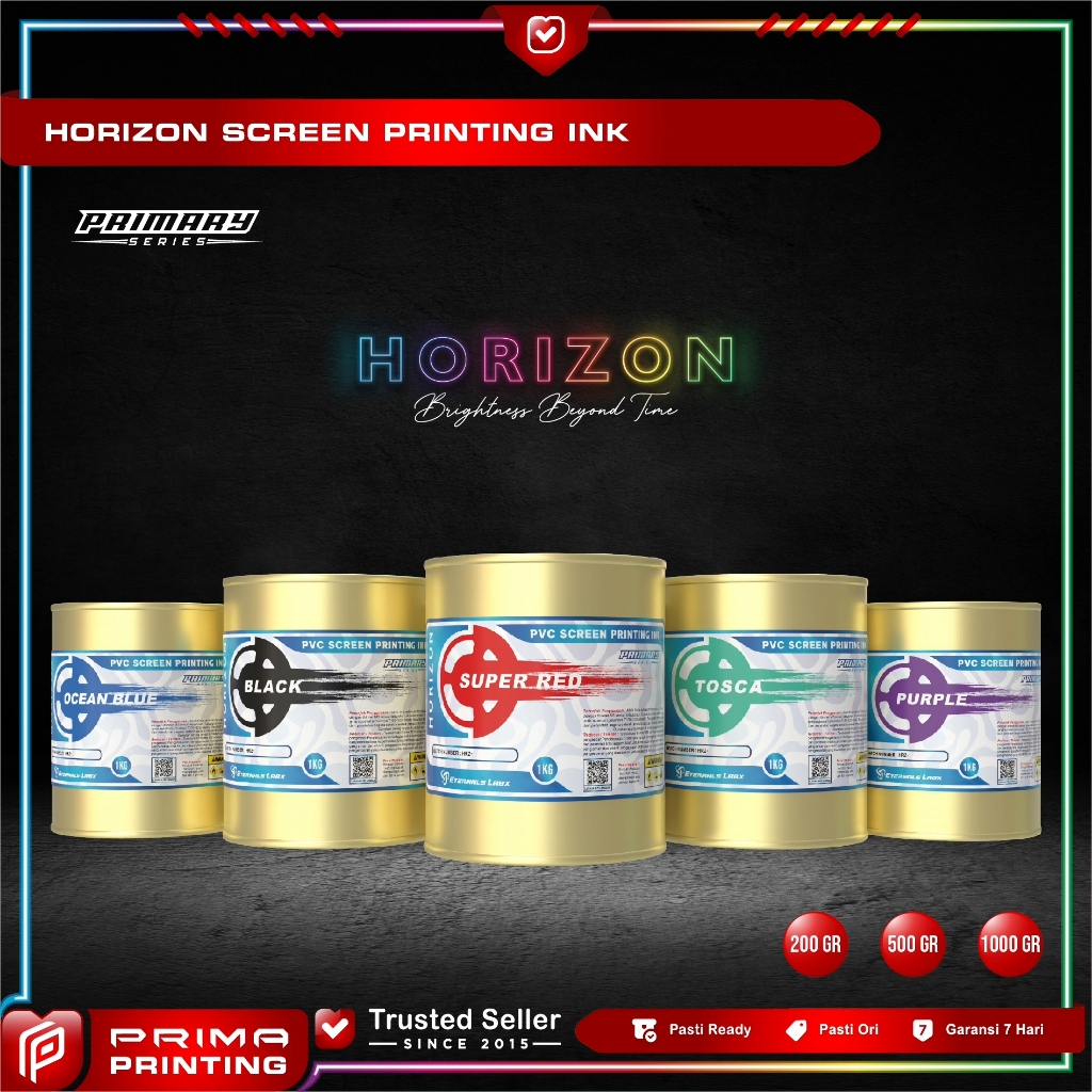 Cat Tinta Sablon Kertas PVC HORIZON Warna Primer