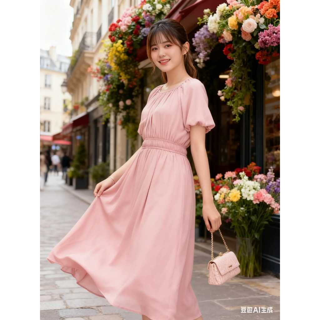 Cherry Dress/Dress Santai/Dress Korea/Dress Kekinian?Dress Lucu
