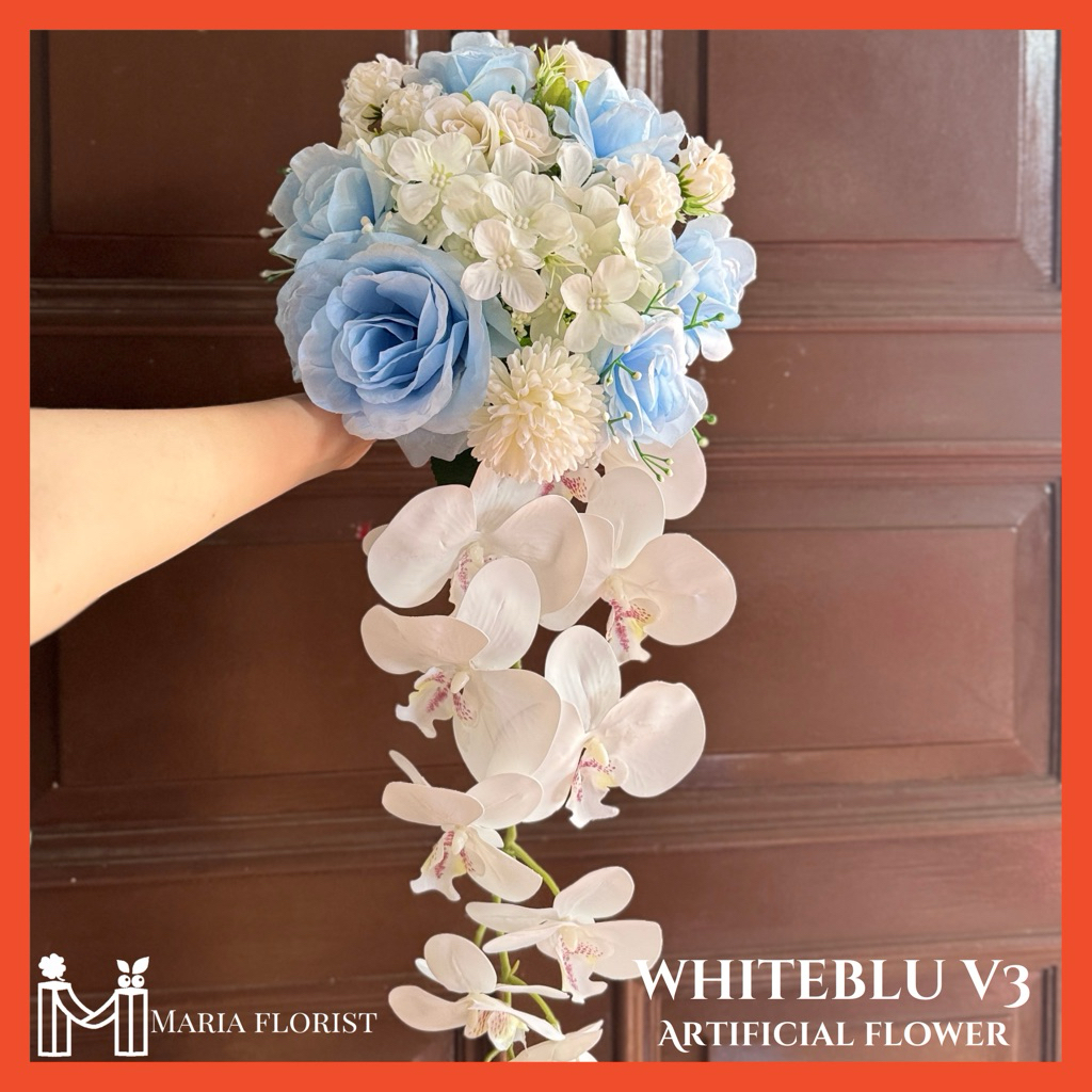 READY Wedding Handbouquet Juntai Casade - Buket Bunga Pernikahan Artificial - Buket Pengantin Anggre