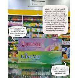 Multivitamin Kingvit & Queenvit untuk Pria dan Wanita, Kemasan Baru 30 Tablet