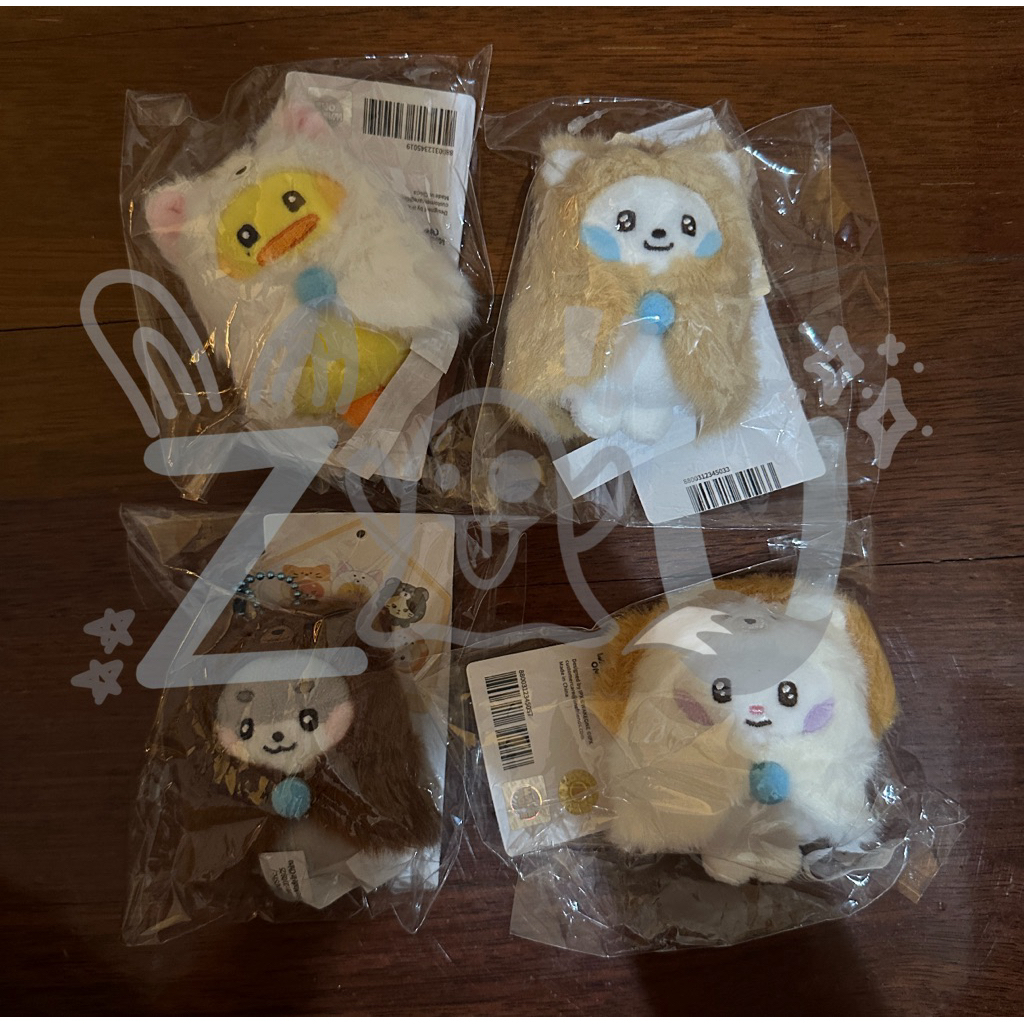 [READY STOCK] ZEROBASEONE ZERONI FLUFFY WONDERLAND MINI PLUSH KEYRING HANINI RININI GYUNINI