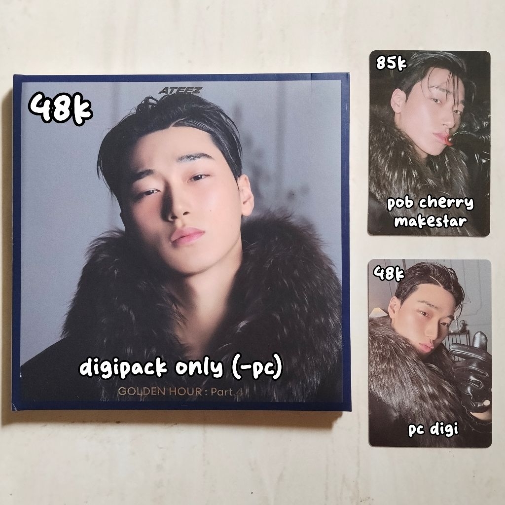 ATEEZ Digipack San PC Cherry POB Makestar Unsealed Golden Hour Part 4 Adrenaline GH Pt 4 Choi San RE