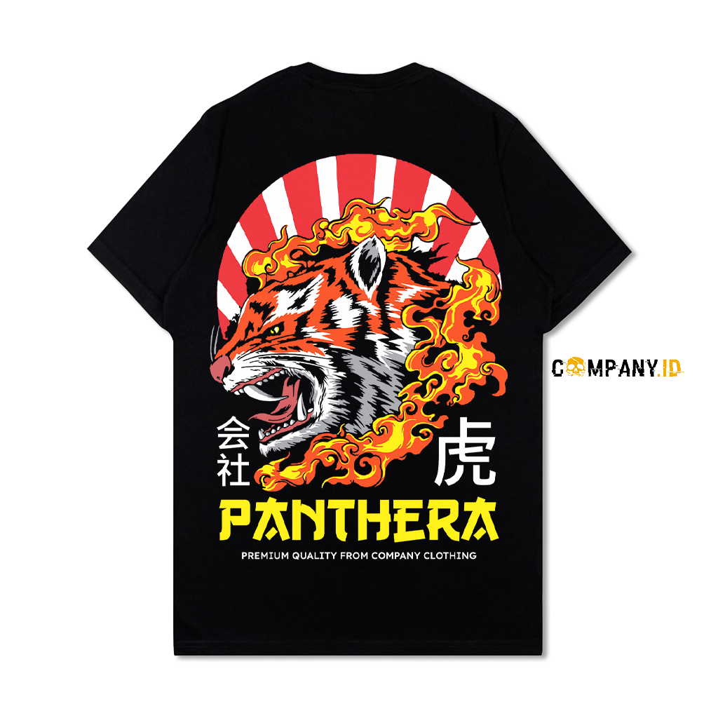 COMPANY.ID T-SHIRT HARIMAU PANTHERA JAPAN TOKYO CULTURE KAOS DISTRO BIG SIZE JUMBO PRIA WANITA HITAM