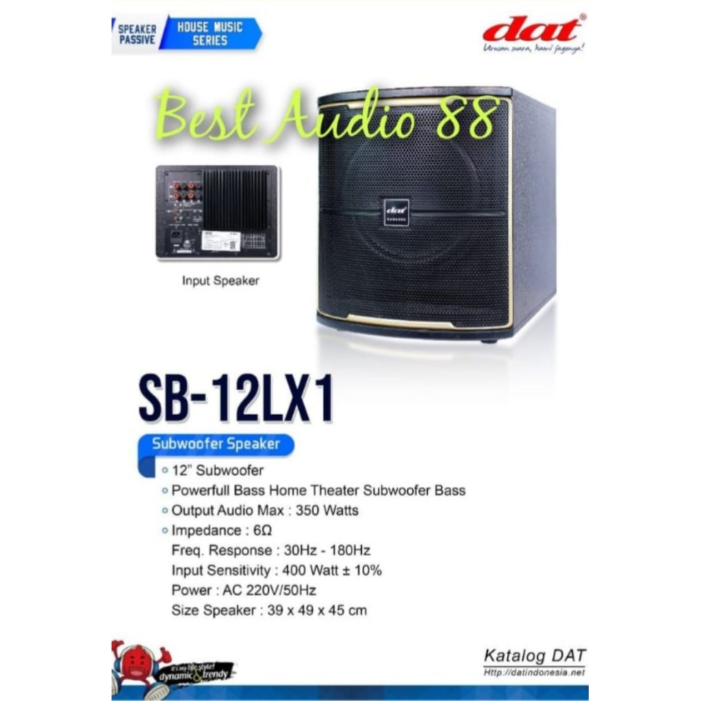 Speaker Aktif Sub woofer 12 inch DAT SB 12LX1