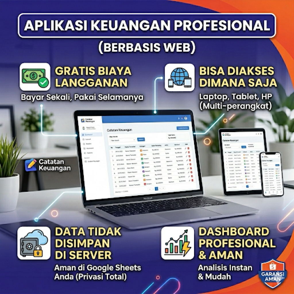 Aplikasi Catatan Keuangan Otomatis - Dashboard Pro Web